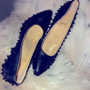 Black spike heels